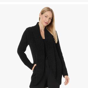 Barefoot Dreams CozyChic® Chenille Shawl Cardigan Black Women' Size S